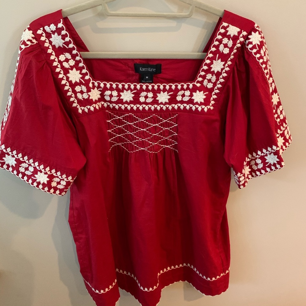 Karen Kane embroidered tunic